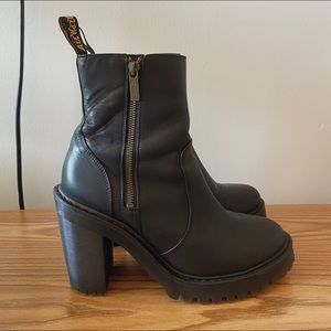 Dr. Martens Leather Heeled Chelsea Boots